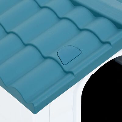 vidaXL Caseta para perros polipropileno azul 90,5x68x66 cm