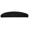 vidaXL Alfombrillas para escaleras 30 unidades 56x17x3 cm Negro Semicircular