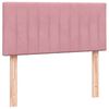 vidaXL Cama box spring con colch&oacute;n terciopelo rosa 90x220 cm