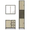 vidaXL Set de muebles de baño 3 pzas madera contrachapada roble Sonoma