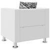 vidaXL Sillón de cuero sintético blanco