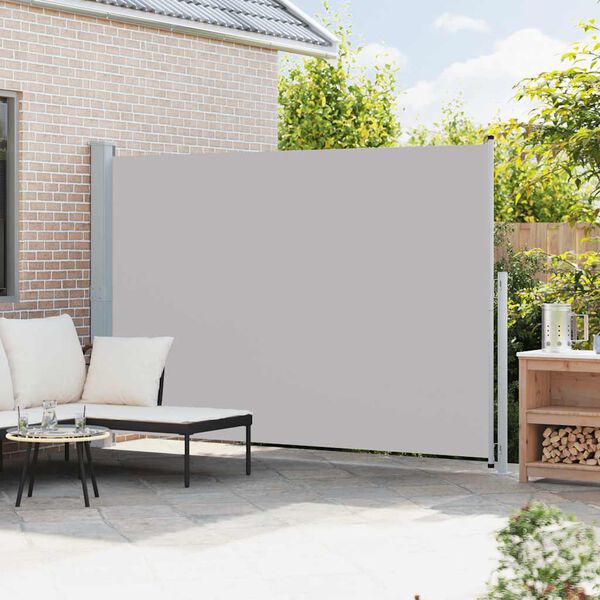 vidaXL Toldo lateral retr&aacute;ctil para patio gris 200x300 cm