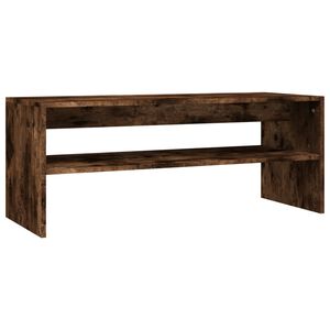 vidaXL Mesa de centro madera contrachapada roble ahumado 100x40x40 cm