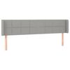 vidaXL Cabecero de tela gris claro 183x16x78/88 cm