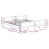 vidaXL Estructura cama 4 cajones madera pino marr&oacute;n oscuro 180x200 cm