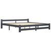 vidaXL Estructura cama sin colchón madera pino gris oscuro 200x200 cm