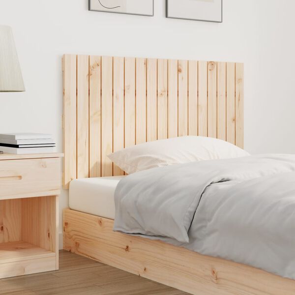 vidaXL Cabecero de cama de pared madera maciza de pino 108x3x60 cm