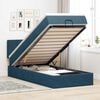 vidaXL Estructura de cama otomana con colch&oacute;n terciopelo azul oscuro