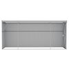vidaXL Cobertizo de jard&iacute;n pared acero galvanizado gris 118x382x178 cm