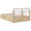 vidaXL Estructura de cama con cabecera Roble Sonoma 140 x 190 cm