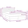 vidaXL Cama box spring con colch&oacute;n y LED terciopelo negro 160x210 cm