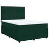 vidaXL Cama box spring con colch&oacute;n terciopelo verde oscuro 160x200 cm