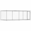 vidaXL Jaula de perros con puerta acero galvanizado gris 4x2x1,5 m