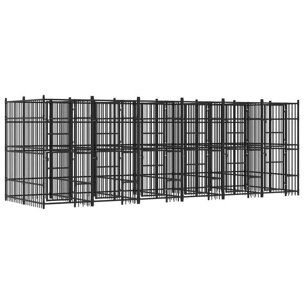 vidaXL Perrera de exterior de acero 11,06 m&sup2;