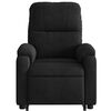 vidaXL Sill&oacute;n reclinable de masaje elevable tela de microfibra negro