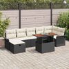 vidaXL Conjunto de sof&aacute; de jard&iacute;n 8 pcs Negro rat&aacute;n sint&eacute;tico