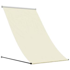 vidaXL Toldo retr&aacute;ctil de tela y acero crema 100x150 cm