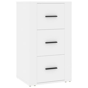 vidaXL Aparador de madera contrachapada blanco 40x33x70 cm