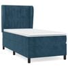 vidaXL Cama box spring con colch&oacute;n terciopelo azul oscuro 90x200 cm