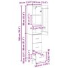 vidaXL Alacena Madera Vieja 34,5 x 34 x 180 cm Madera contrachapada