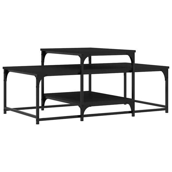 vidaXL Mesa de centro madera de ingenier&iacute;a negro 102x60x45 cm