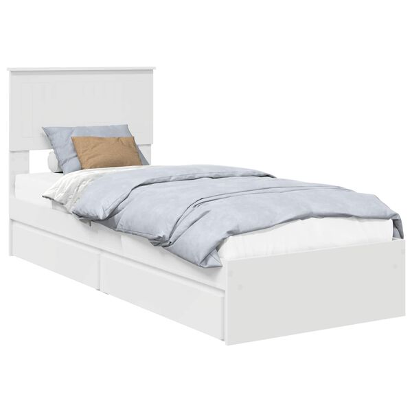vidaXL Cama con almacenamiento 75 x 190 cm Madera de ingenier&iacute;a