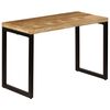 vidaXL Mesa de comedor de madera maciza de mango y acero 115x55x76 cm