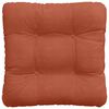 vidaXL Cojines para asiento 4 pcs Rojo Naranja 40 x 40 cm Tela de pana