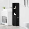 vidaXL Juego de muebles de ba&ntilde;o Roble Negro 22 x 41 x 135 cm