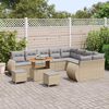 vidaXL Conjunto de sof&aacute; de jard&iacute;n con coj&iacute;n 12 pcs Beige y Gris Claro