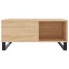 vidaXL Mesa de centro madera contrachapada roble Sonoma 80x80x36,5 cm