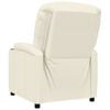 vidaXL Sill&oacute;n reclinable de cuero sint&eacute;tico blanco crema