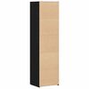 vidaXL Aparador alto 2 pcs Roble Negro 50 x 42,5 x 185 cm