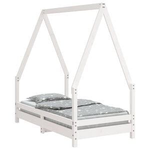 vidaXL Estructura de cama para ni&ntilde;os madera de pino blanco 70x140 cm