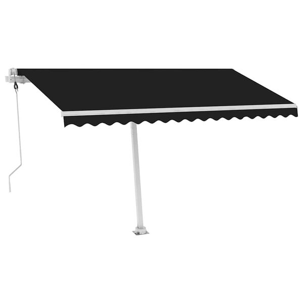 vidaXL Toldo de pie autom&aacute;tico gris antracita 450x300 cm