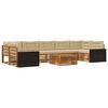vidaXL Conjunto de sof&aacute;s de exterior 8 pcs Natural y Beige