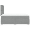 vidaXL Cama box spring con colch&oacute;n tela gris claro 120x200 cm