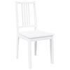 vidaXL Sillas de comedor 2 unidades madera maciza de caucho blanco