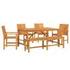 vidaXL Conjunto de Comedor de Jard&iacute;n 6 uds. Marr&oacute;n