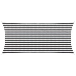 vidaXL Toldo Vela 2 x 4,5 m HDPE Rectangular Antracita y Blanco