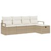 vidaXL Juego de Sof&aacute; 5 uds. 5-N&uacute;mero de plazas Beige y Crema