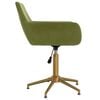 vidaXL Silla de comedor giratoria de terciopelo verde claro