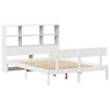vidaXL Cama con estanter&iacute;a sin colch&oacute;n madera maciza blanca 120x190 cm