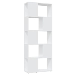 vidaXL Librer&iacute;a separador madera contrachapada blanco 60x24x155 cm
