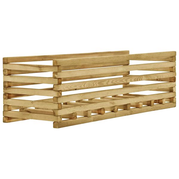 vidaXL Arriate de madera de pino impregnada 120x40x38,5 cm