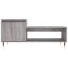 vidaXL Mesa de centro madera contrachapada gris Sonoma 100x50x45 cm