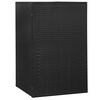 vidaXL Cobertizo de cubo de basura ratán sintético negro 76x78x120 cm