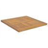 vidaXL Tablero de mesa cuadrado madera maciza de teca 50x50x2,5 cm