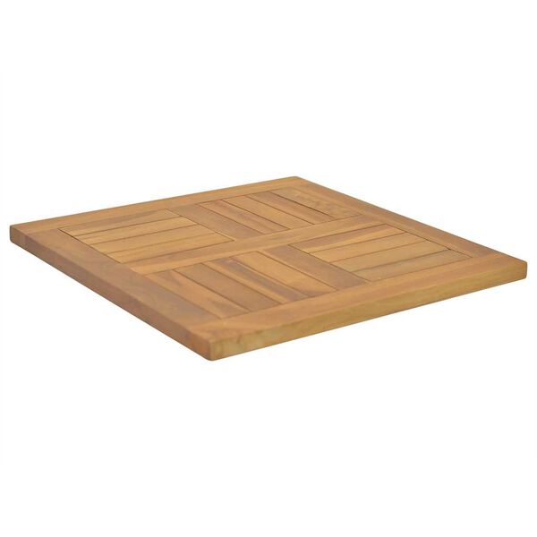 vidaXL Tablero de mesa cuadrado madera maciza de teca 50x50x2,5 cm