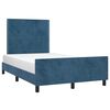 vidaXL Estructura de cama sin colch&oacute;n terciopelo azul oscuro 120x200cm